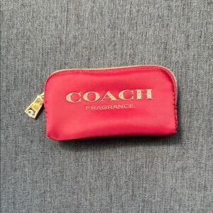 Red Pouch with Gold Zipper